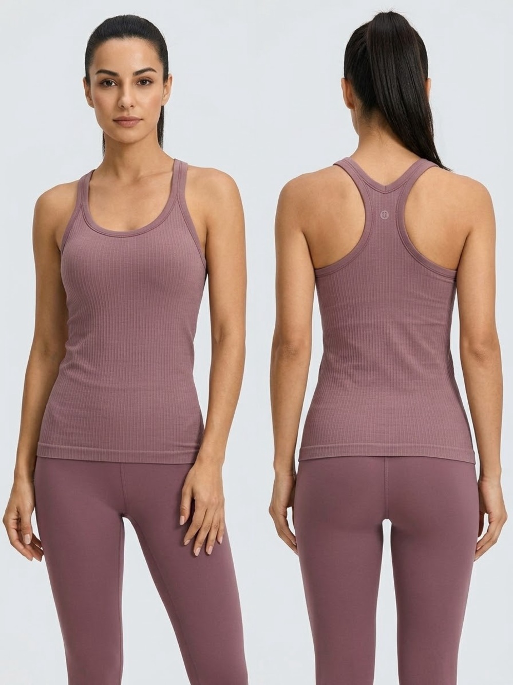 lululemon athletica Ribbed Racerback Tank - Dusty Mauve
